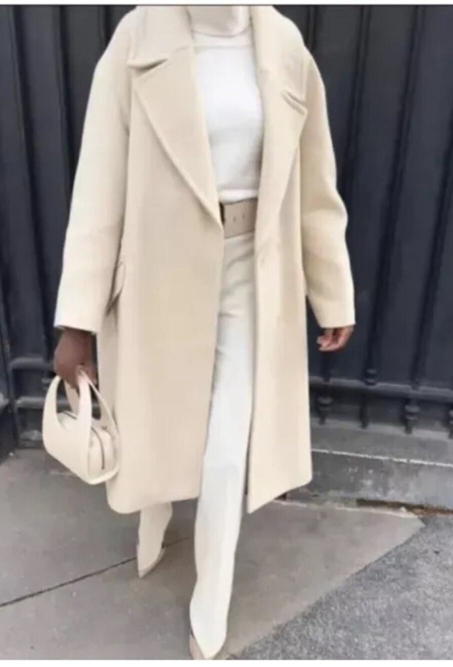 NWT ZARA Oversized Vanilla/Cream Coat Ref 2675/241